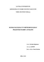 Prakses atskaite 'Klimataloģija un meteoroloģija', 1.