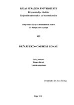 Konspekts 'Brīvās ekonomiskās zonas', 1.