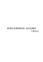 Konspekts 'Algebras rokasgrāmata 7.klasei', 1.