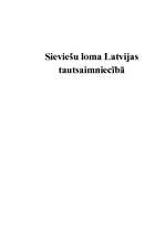 Referāts 'Sieviešu loma Latvijas tautsaimniecībā', 1.