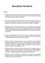 Konspekts 'Draudzība literatūrā', 1.