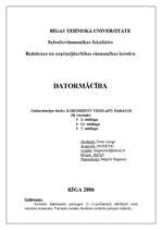 Konspekts '3.laboratorijas darbs. Datormācība', 1.