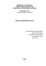 Referāts 'Klases prognozēšanas karte', 1.