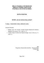 Konspekts 'Demokrātisko režīmu salīdzinošā analīze', 1.