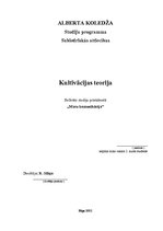Referāts 'Kultivācijas teorija', 1.