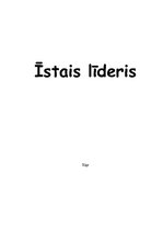 Referāts 'Īstais līderis', 1.
