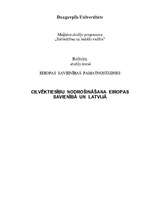 Referāts 'Cilvēktiesību nodrošināšana Eiropas Savienībā un Latvijā', 1.