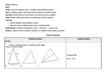 Konspekts 'Matemātikas stundas konspekts. Tēma "Vienādsānu trijstūris"', 1.