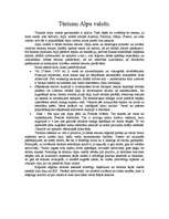 Eseja 'Tūrisms Alpu valstīs', 1.