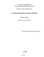 Referāts 'Latvijas Republikas banku sistēma', 1.
