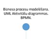 Prezentācija 'Biznesa procesu modelēšana. UML aktivitāšu diagrammas. BPMN', 1.