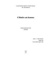 Referāts 'Cilindrs un konuss', 1.