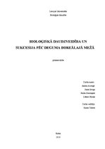 Prakses atskaite 'Bioloģiskā daudzveidība un sukcesija pēc deguma boreālajā mežā', 20.