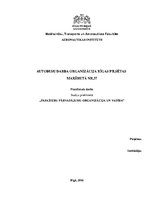 Referāts 'Autobusu darba organizācija pilsētas maršrutā', 1.