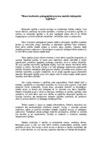 Eseja 'Mans kvalitatīva pedagoģiskā procesa modelis iekļaujošai izglītībai', 1.