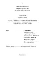 Referāts 'Naudas līdzekļu veidi uzņēmumā un to uzskaites dokumentācija', 1.