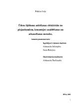 Referāts 'Ūdens šķīdumu attīrīšanas efektivitāte no piejaukumiem, izmantojot sasaldēšanas ', 1.