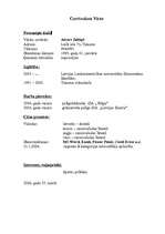 Paraugs 'Curriculum Vitae', 1.