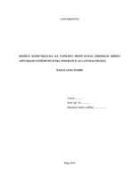 Referāts 'Iekšējā komunikācija kā papildus motivācijas līdzeklis krīzes apstākļos', 1.