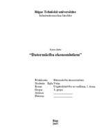 Referāts 'Datormācība ekonomistiem', 1.