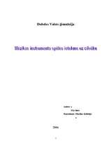 Referāts 'Mūzikas instrumenta spēles ietekme uz cilvēku', 1.