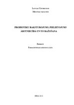 Referāts 'Probiotikas, probiotikas pārtikā, to ražošana un darbības mehānisms', 1.