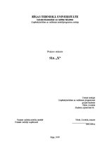 Prakses atskaite 'Prakses atskaite SIA "X"', 1.