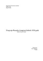 Referāts 'Urugvaja - pasaules čempioni futbolā 1930.gadā', 1.
