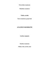 Eseja 'Pilsētas analīze. Berlīne', 1.