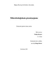 Referāts 'Mikrobioloģiskais piesārņojums', 1.