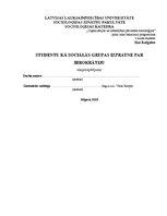 Referāts 'Studentu kā sociālas grupas izpratne par birokrātiju', 1.