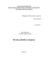Eseja 'Pirmās palīdzības sniegšana', 1.