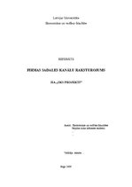 Referāts 'Firmas sadales kanālu raksturojums', 1.