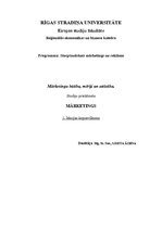 Konspekts 'Mārketinga būtība, mērķi un attīstība', 1.