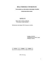 Referāts 'Multimedija tehnoloģijas Web lietojumu izstrādei', 1.