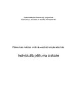 Prezentācija 'Individuālā pētījuma atskaite', 1.