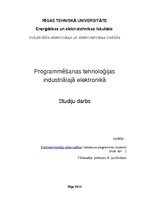 Paraugs 'Programmēšanas tehnoloģijas industriālajā elektronikā', 1.