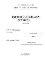 Referāts 'Darbinieka tiesības un pienākumi', 1.