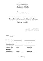 Diplomdarbs 'Nodokļu ietekme uz iedzīvotāju dzīves līmeni Latvijā', 1.