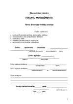 Konspekts 'Viesnīcas "Akvārijs" finansu rādītāju analīze', 2.