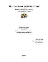 Referāts 'Kursa darbs priekšmetā "Apkure un ventilācija"', 1.