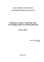 Referāts 'Uzņēmuma "Gaisma" mārketinga vides un stratēģijas analīze un darbības plānošana', 1.