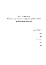 Diplomdarbs 'Pacientu ar 2.tipa cukura diabētu izpratne par iespējamām agrīnām un vēlīnām kom', 1.