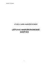 Referāts 'Lietuvas makroekonomiskie rādītāji', 1.