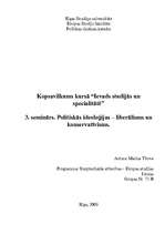 Eseja 'Politiskās ideoloģijas – liberālisms un konservatīvisms', 1.