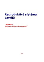 Referāts 'Aborts - tiesības izvēlēties vai noziegums', 1.