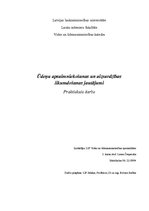 Referāts 'Ūdeņu apsaimniekošanas un aizsardzības likumdošanas jautājumi', 1.