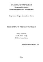 Konspekts 'Tiesu sistēma un juridiskās profesijas', 1.