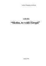 Referāts 'Skolas, to veidi Eiropā', 1.