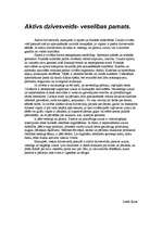 Konspekts 'Aktīvs dzīvesveids', 1.